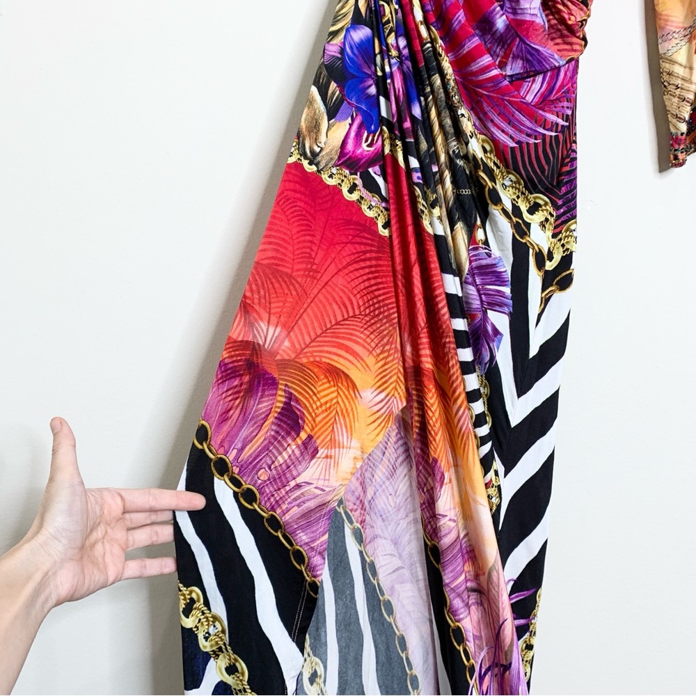 NEW Camilla Wild Loving One Shoulder Jersey Dress (Sz S) Jewel Embellished Maxi - Picture 6 of 16